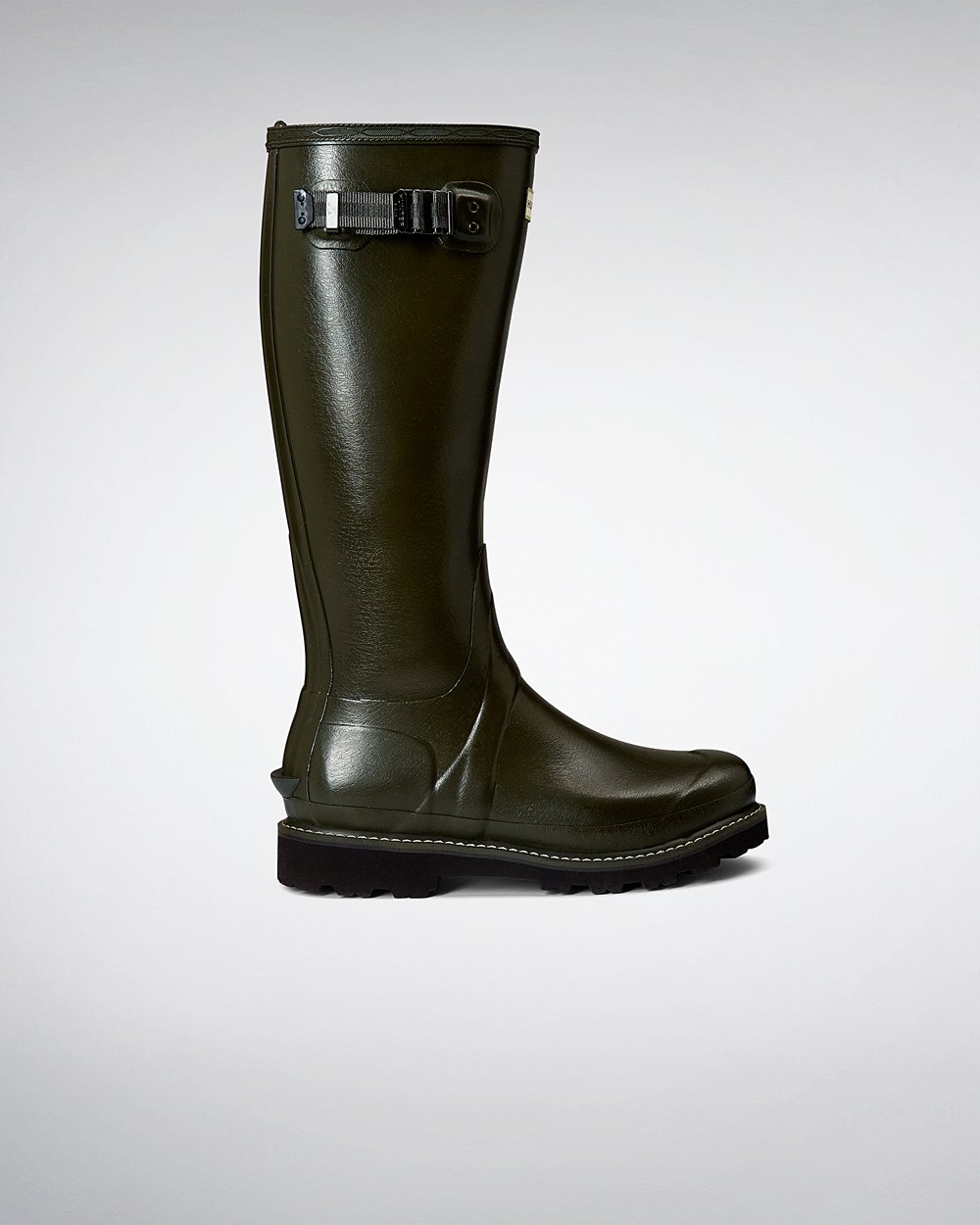 Hoge Regenlaarzen Dames - Hunter Balmoral Poly-Lined - Donker Olijfgroen - 15MHPNZOE